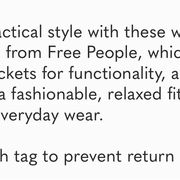 Free People WE THE FREE: CANT COMPARE SLOUCH PANTS NWOT - Picture 8 of 8